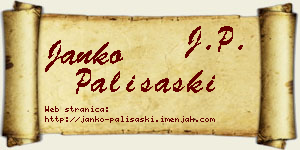 Janko Pališaški vizit kartica